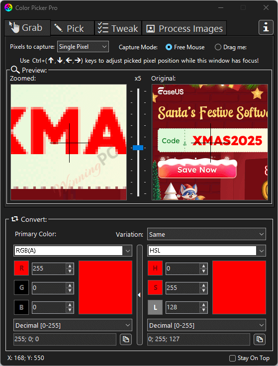 giveaway binarymark color picker pro screenshot Color Picker Pro main screenshot