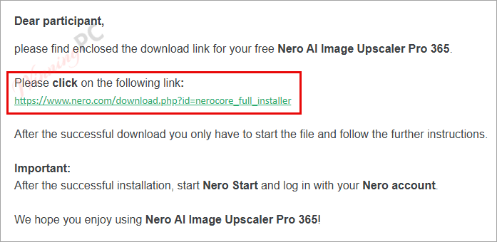 giveaway nero ai image upscaler pro confirmation giveaway nero ai image upscaler pro confirmation