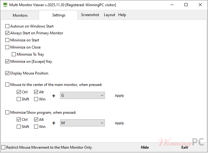 multi monitor viewer settings multi monitor viewer settings