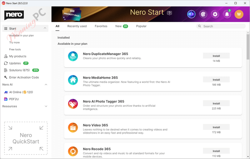 nero platinum suite 2026 se screenshot nero platinum suite 2026 se screenshot