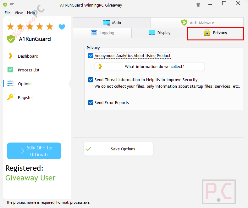 privacy a1runguard premium
