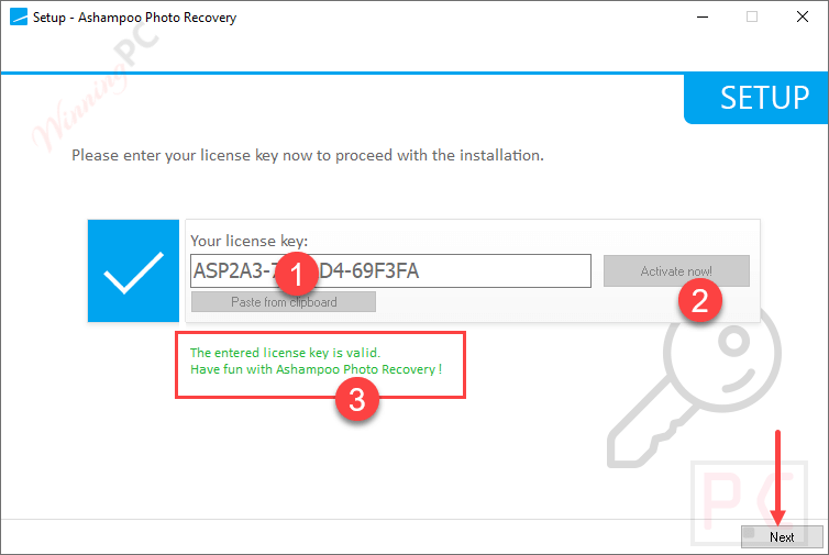 register ashampoo photo recovery key