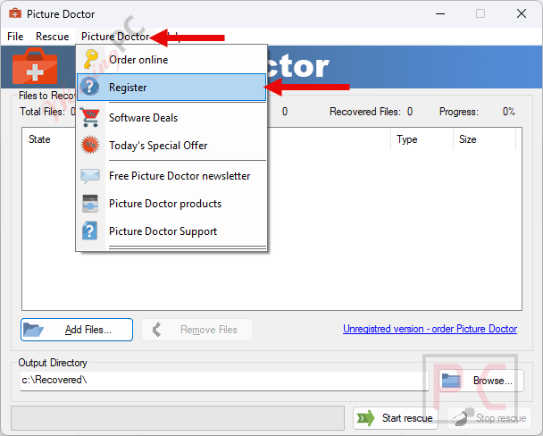 softorbits picture doctor registration