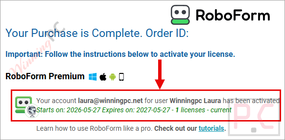 subscription roboform premium key