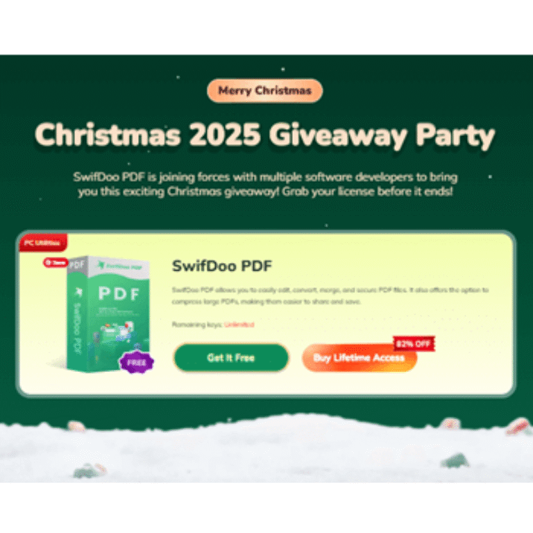 SwifDoo PDF Christmas Carnival Giveaway 2025