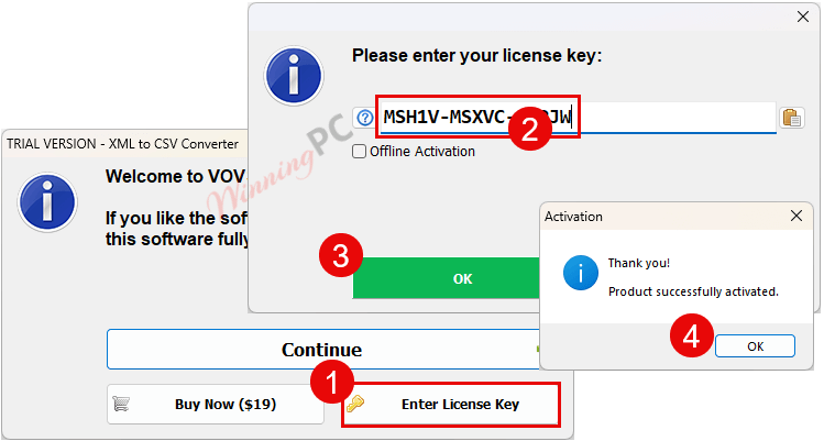 Vovsoft XML to CSV Converter giveaway license code