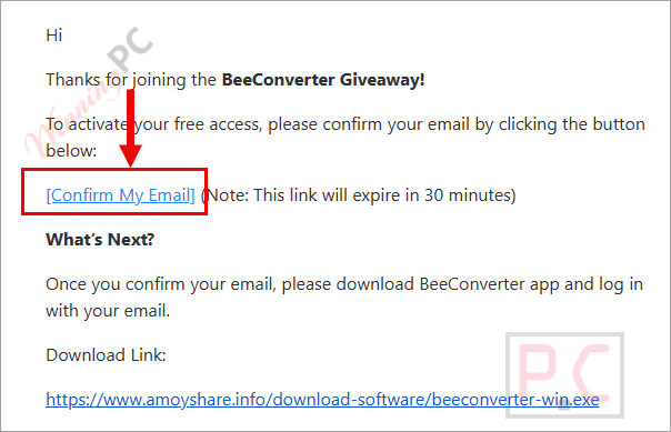 confirm email beeconverter pro Confirm BeeConverter Pro