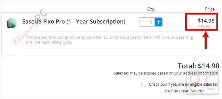 easeus fixo pro checkout page with coupon easeus fixo pro checkout page with coupon