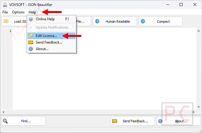 edit vovsoft json beautifier license edit vovsoft json beautifier license