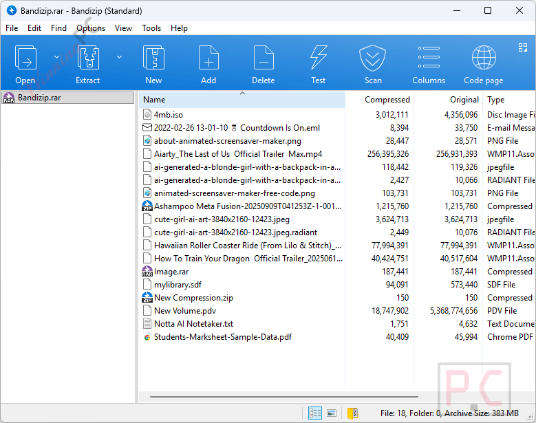 extrac file bandizip professional