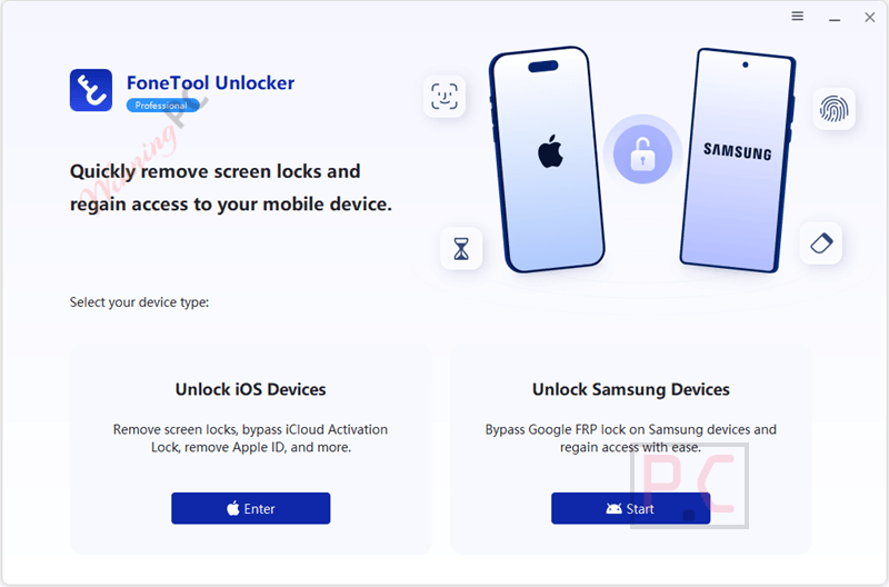 fonetool unlocker pro main screenshot FoneTool Unlocker Professional Main Screenshot