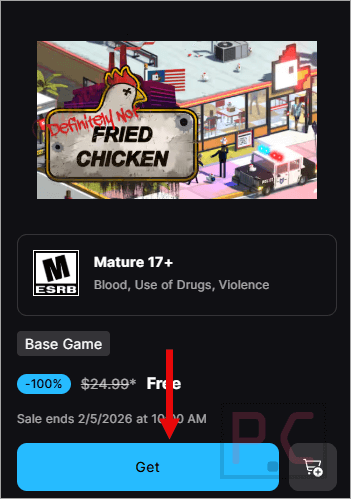 get definitely not fried chicken free