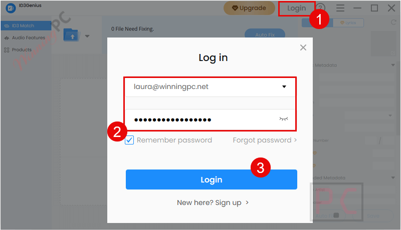 login amoyshare id3genius