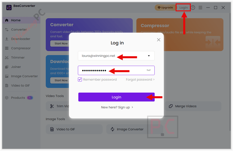 login beeconverter pro account Login BeeConverter Pro