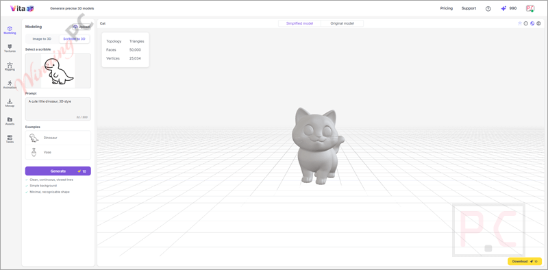 modeling vita 3d