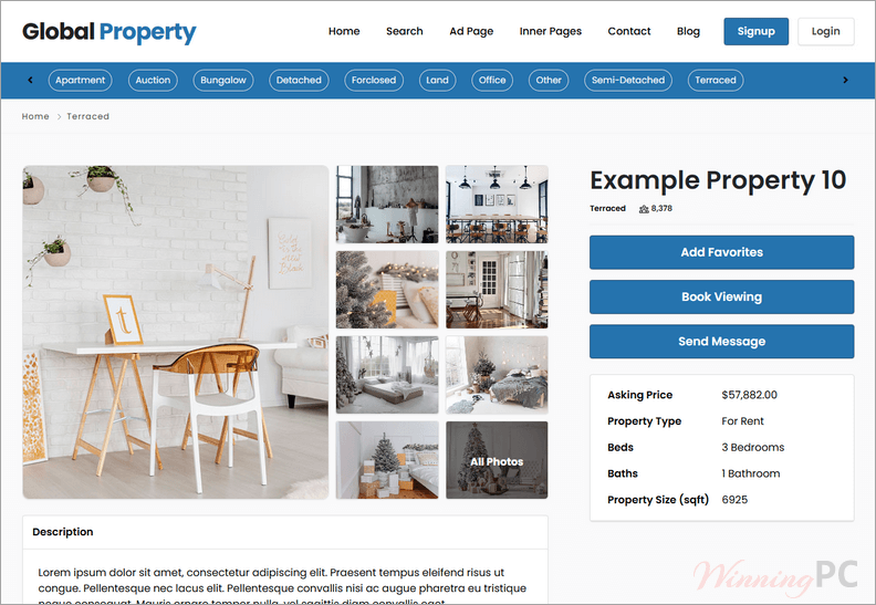 premiumpress real estate theme listing item
