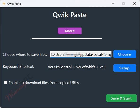 qwik paste screenshot