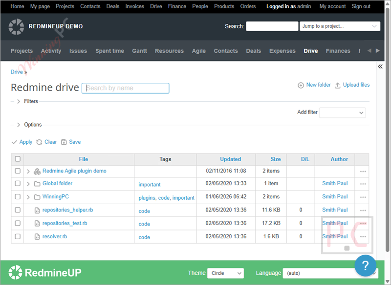 Redmine Drive Plugin