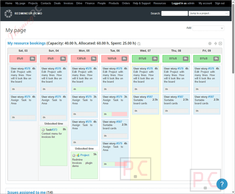 resource booking redmine products plugin