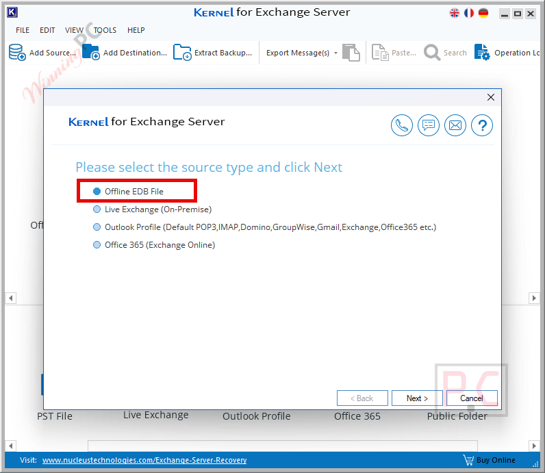 select source kernel for edb to pst converter select source kernel for edb to pst converter