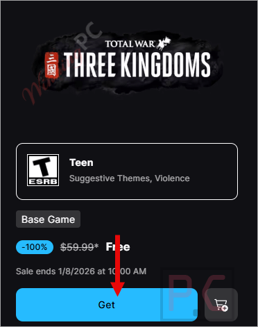 total war three kingdoms giveaway page