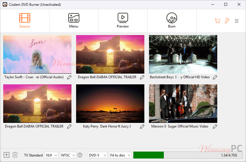 Cisdem DVD Burner main screenshot