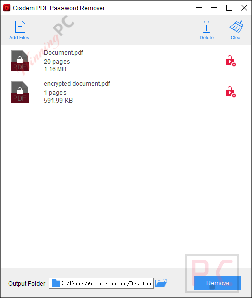 cisdem pdf password remover add files Cisdem PDF Password Remover