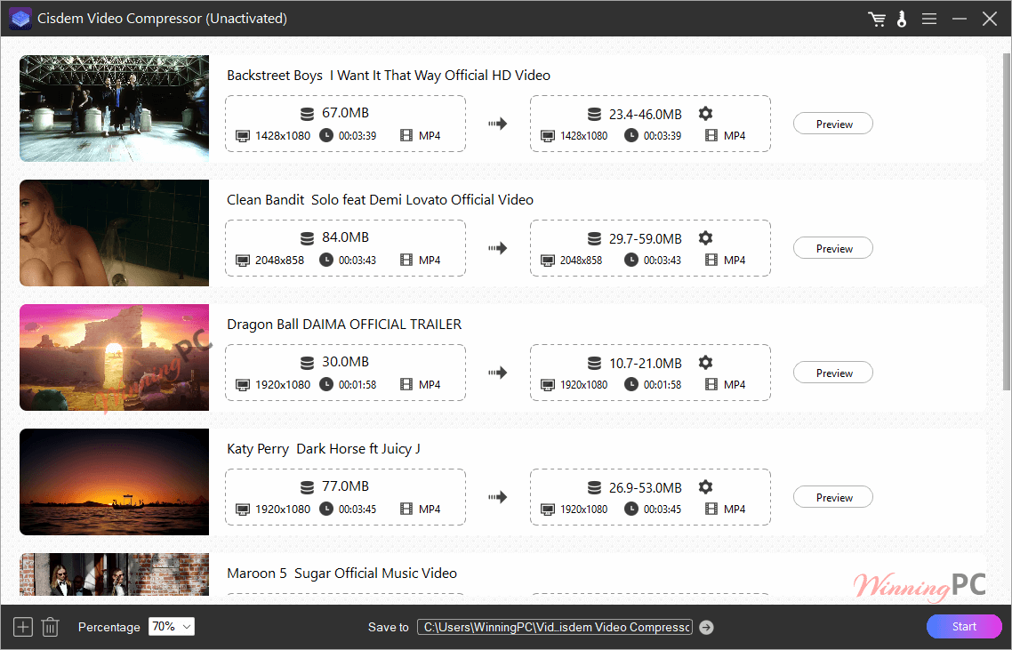 Cisdem Video Compressor screenshot