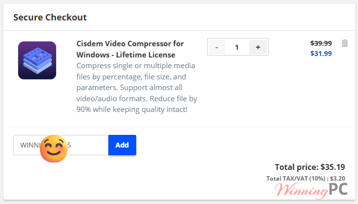 cisdem video compressor checkout with coupon code