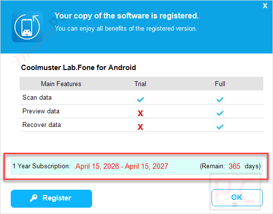 coolmuster lab fone for android code free
