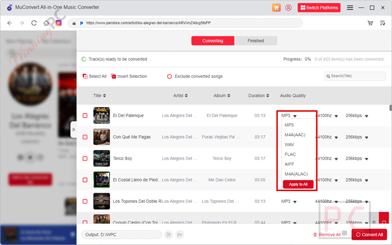 formats muconvert pandora music converter formats muconvert pandora music converter