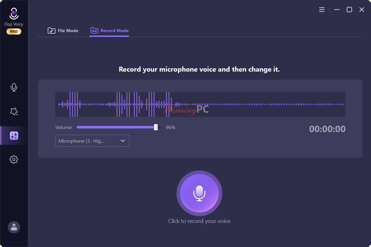 itop voicy record mode screenshot itop voicy record mode screenshot