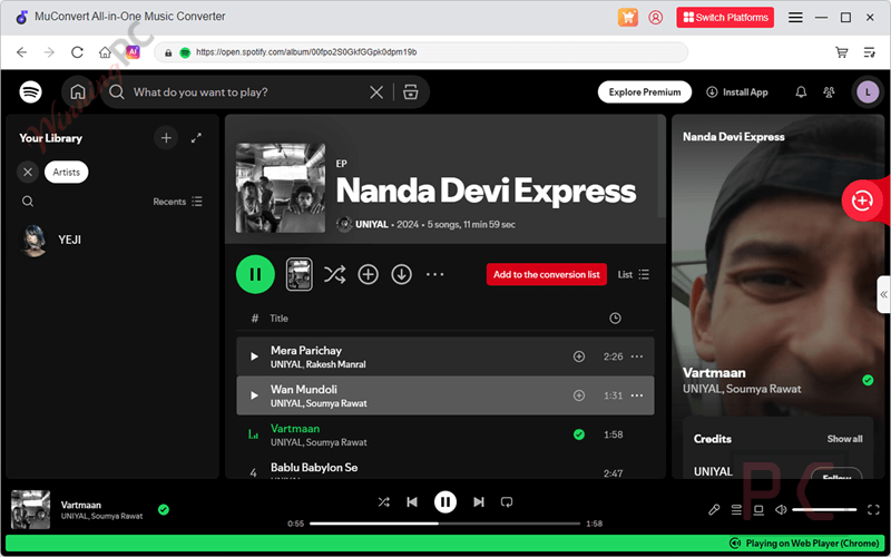 library muconvert spotify music converter MuConvert Spotify Music Converter