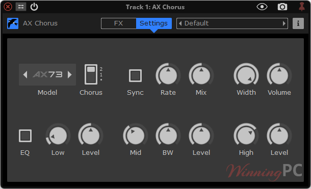 martinic ax chorus plugin settings page