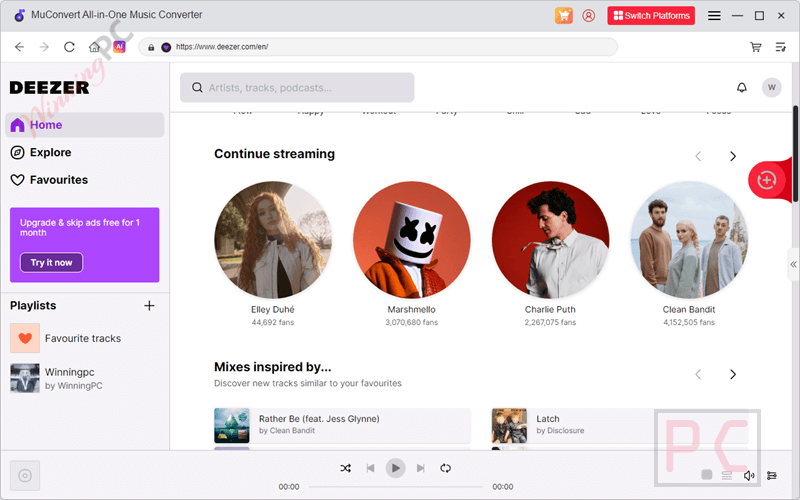 muconvert deezer music converter main screenshot muconvert deezer music converter main screenshot