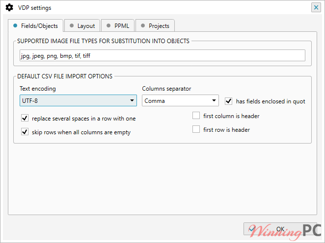 reproscripts vdp settings