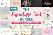 Signature Font Bundle Giveaway Download