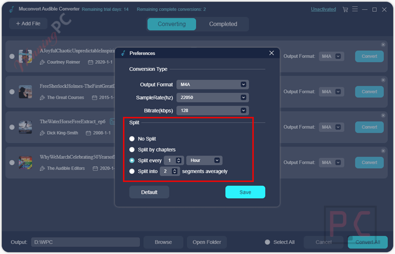 split muconvert audible converter split muconvert audible converter