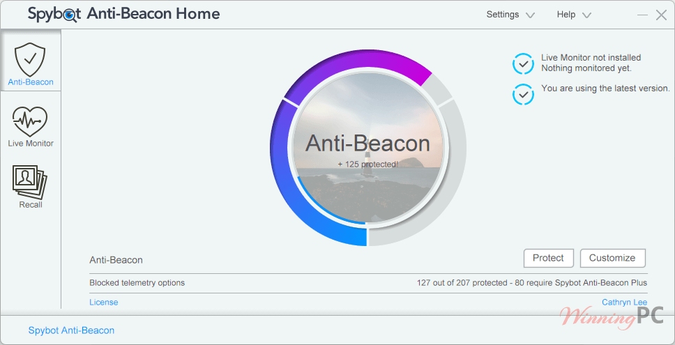 Spybot Anti-Beacon Screenshot