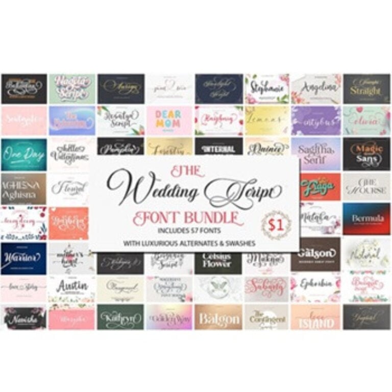 The Wedding Script Font Bundle