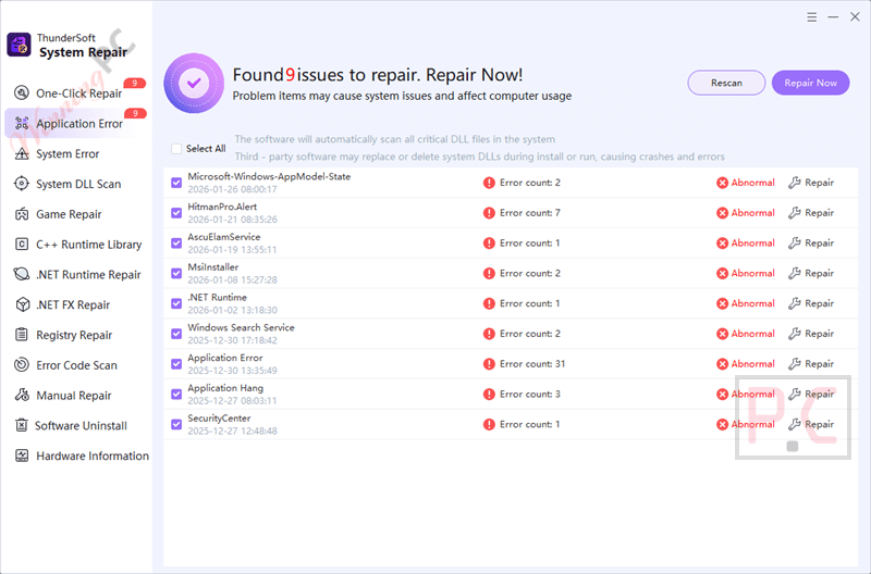 thundersoft pc optimizer system repair thundersoft pc optimizer system repair