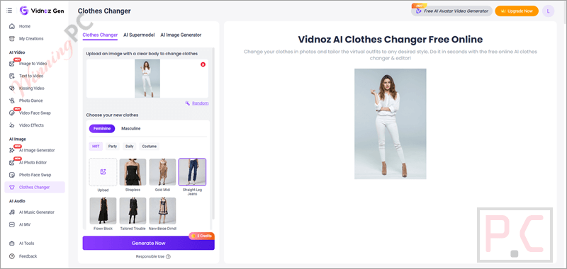 vidnoz gen clothes changer