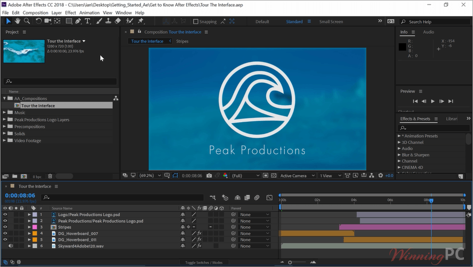 adobe after effects screenshot Adobe After Effects screenshot