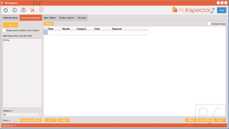 ali inspector keyword generator