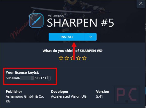 ashampoo sharpen installation