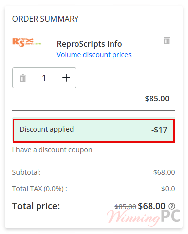 checkout reproscripts info with coupon code checkout reproscripts info with coupon code
