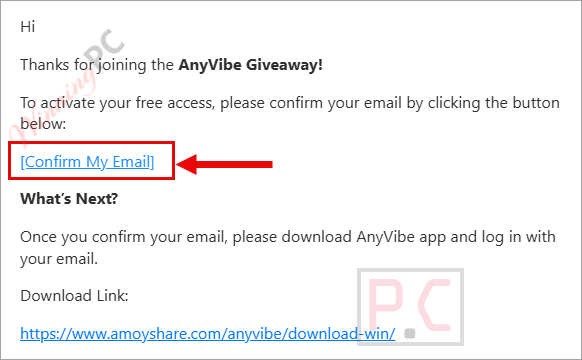 confirm email anyvibe confirm email anyvibe