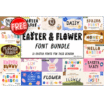 Easter and Flower Font Bundle Giveaway Download