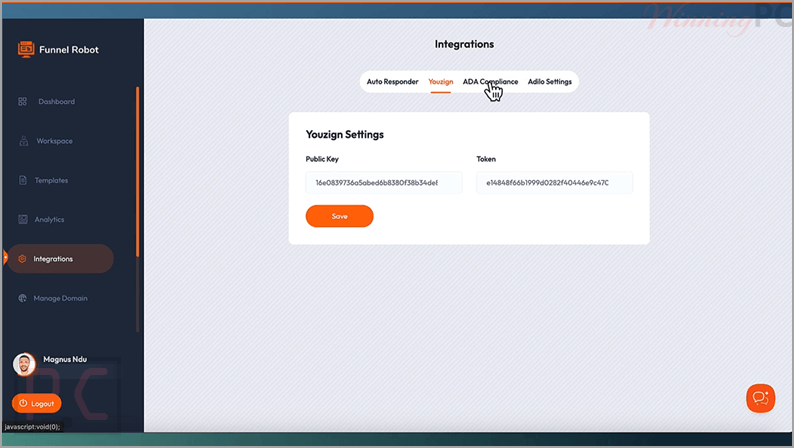funnel robot integrations