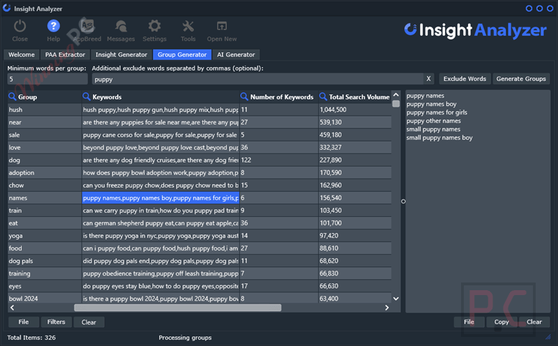 group generator insight analyzer group generator insight analyzer